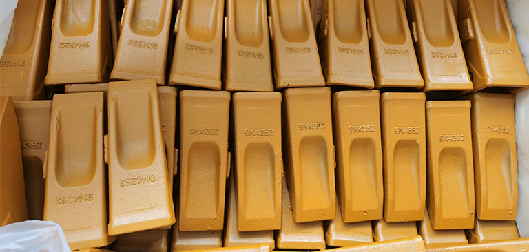 Tamaño de tamaño de los dientes del cubo de excavador Caterpillar