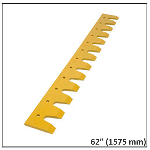Perno dentado de 62" (1575 mm) en el borde de corte