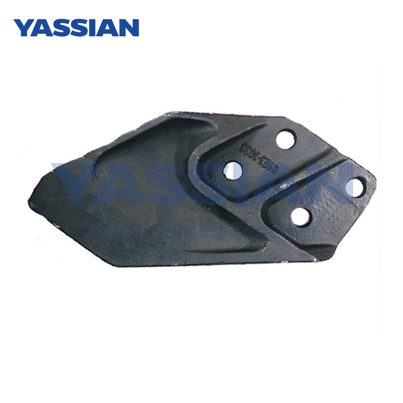 61e3-3033 Cortador lateral de cucharón serie Hyundai R210, diente y adaptador de excavación de cucharón para excavadora y cargador, repuestos para máquinas de construcción