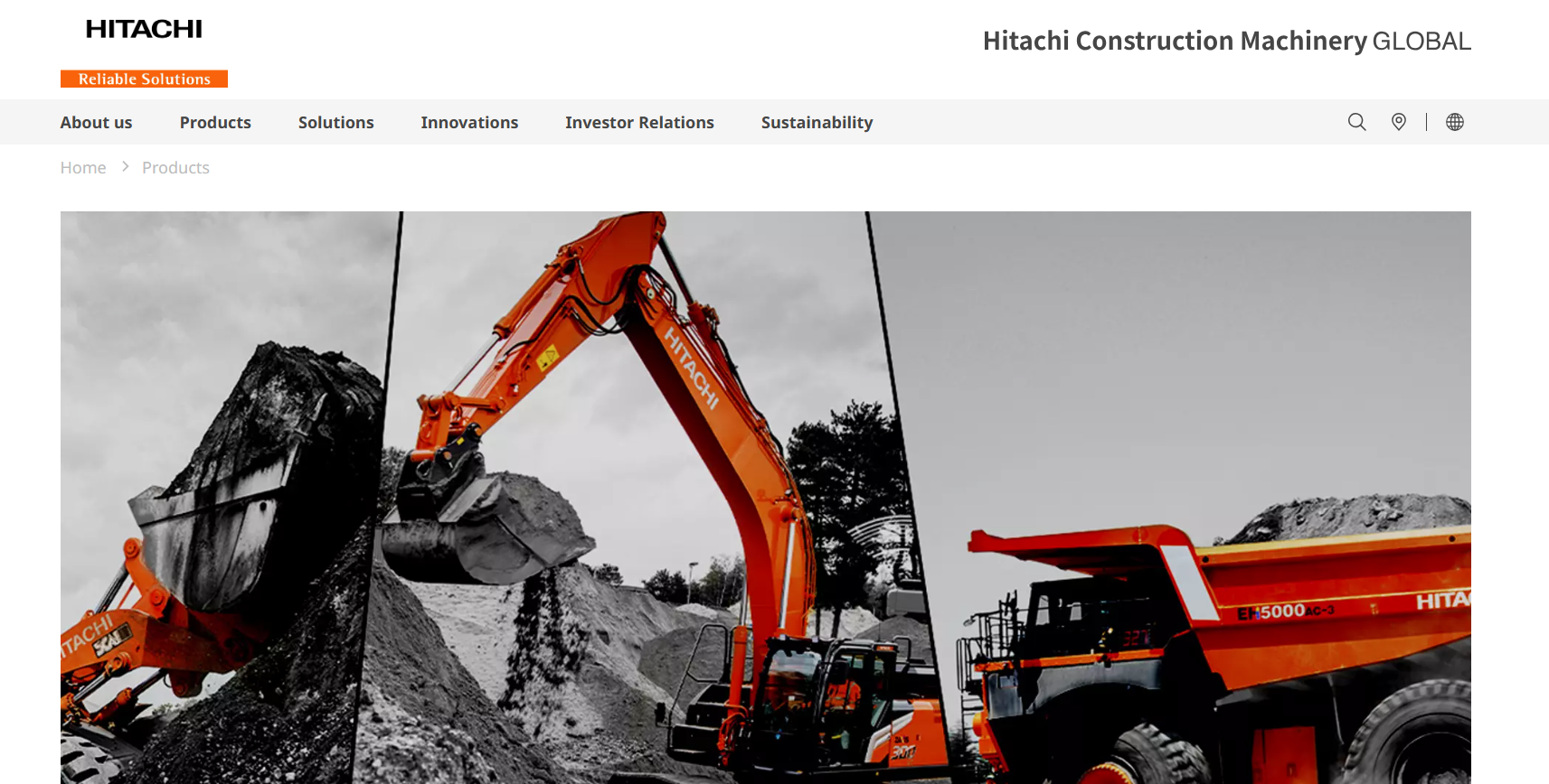 Maquinaria de construcci&oacute;n de hitachi