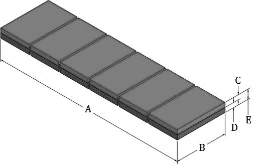 Bloques de desgaste de tiras de obleas WS65